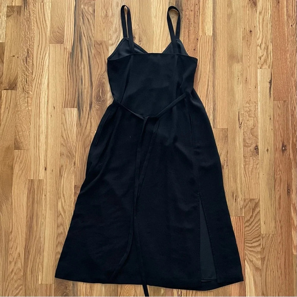 Wilfred Aritzia Astere Midi Black Sleeveless Tank Wrap Dress Size XS - Picture 6 of 6